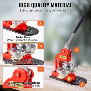Máquina de Hacer Botones, Kit de Prensa de Insignias de 75 mm (3 pulgadas), Regalos DIY para Niños, Suministros para Hacer Botones con 500 piezas de Piezas de Botón y Cortador Circular y Libro Mágico