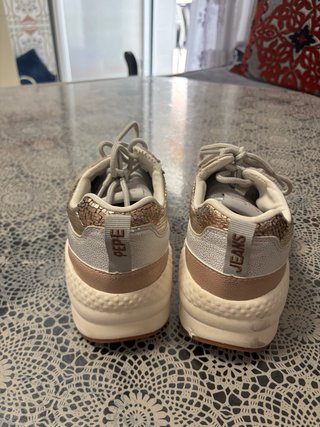 Zapatillas Pepe Jeans Beige y Dorado Talla 38