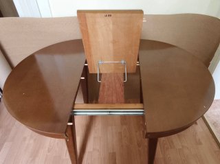 Mesa comedor redonda extensible madera
