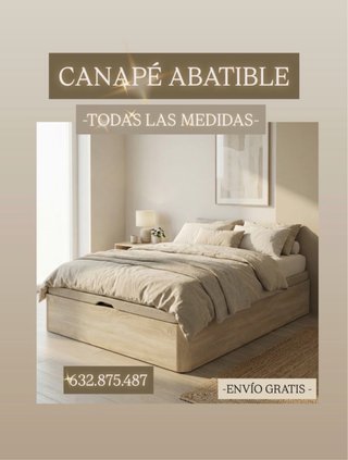 Canapé abatible madera todas las medidas