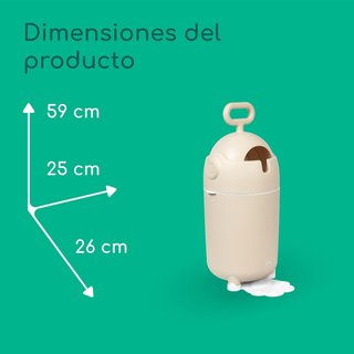 Bebeconfort papelera pañales tapa antiolor gris