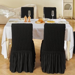Cubiertas de Silla Plegables de Spandex Elástico, Cubierta de Silla Ajustable Universal con Falda, Fundas Protectores Removibles y Lavables, para Bodas, Vacaciones, Banquetes, Fiestas, Celebracion...