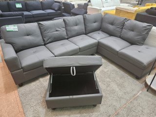 OFERTON DE SOFA CHAISE LONGUE CON RINCONERA + PUF