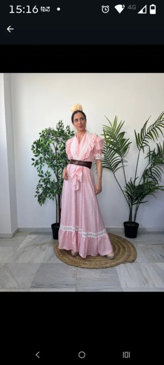 Vestido flamenco piquillo feria romería baile