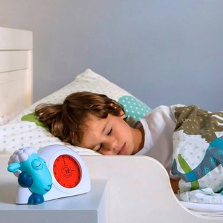 Despertador infantil educativo luz nocturna azul