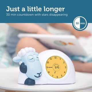 Despertador infantil educativo luz nocturna azul