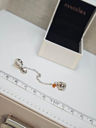 Charm Pandora Plata S925 Naranja