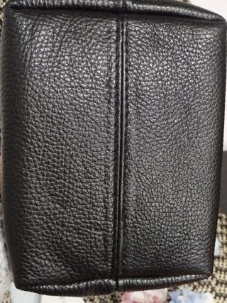 Bolso Piel Negro Mini con Asa The Genuine leather