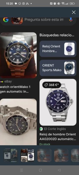 Reloj Orient Mako 1 Automático Azul