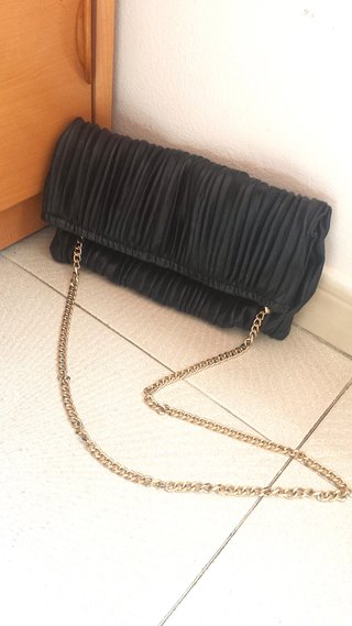 Original bolso Fiesta pliegues cadena dorada