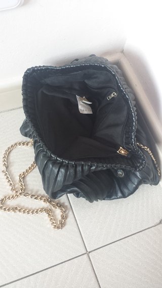 Original bolso Fiesta pliegues cadena dorada