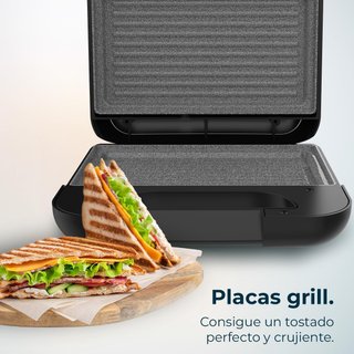 Cecotec sandwichera grill piedra acero inoxidable