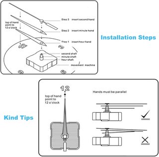 Movimiento silencioso para reloj de pared