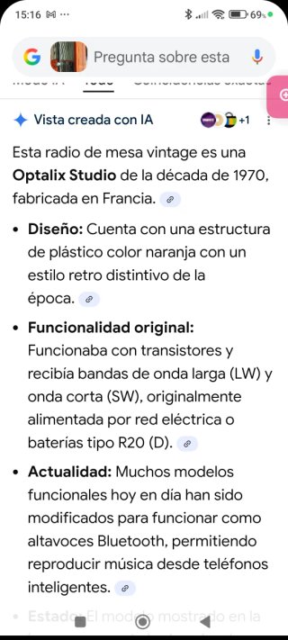 Radio antigua Optalix Francia