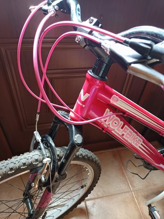 Bicicleta niña Wolfbike rosa 8-12 años