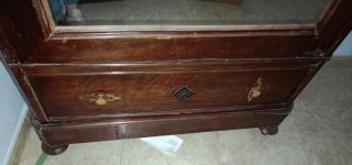 Armario antiguo madera con espejo años 40