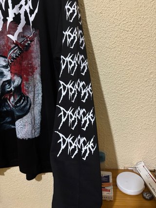 Camiseta Disgorge Negra Manga Larga