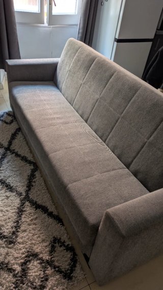 Sofá Cama Gris Tela