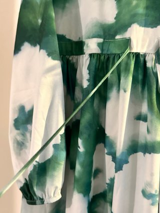 Maxi dress verde tie-dye
