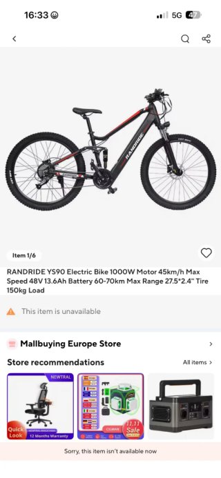 Bicicleta Montaña RANDRIDE YS 90