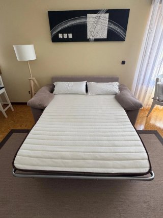 Sofá Cama Gris Tela