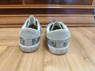 Zapatillas Lentejuela Plateada Talla 36