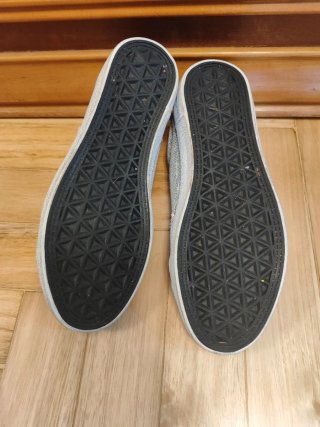 Zapatillas Lentejuela Plateada Talla 36