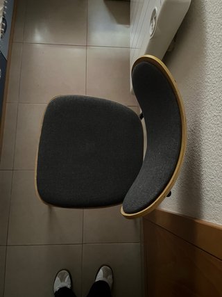 4 Sillas Comedor Madera y Metal Gris