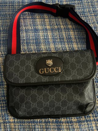 Riñonera Gucci Negra y Dorada