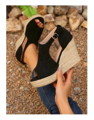 Cuñas Alpargatas Negras Talla 38