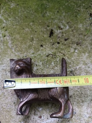 Figura gato bronce antigua