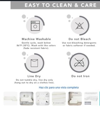 2 juegos de Fundas Marfil Sofá Seccional L PureFit