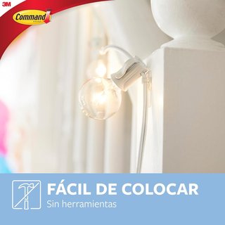 Command ganchos adhesivos transparentes para luces
