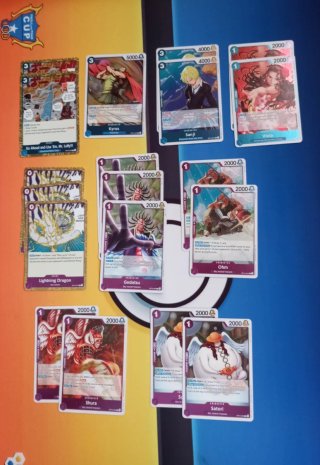 Lote 550 cartas One Piece OP15