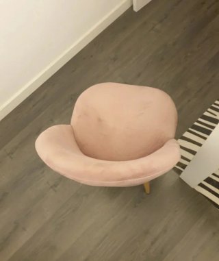 Sillas terciopelo rosa madera