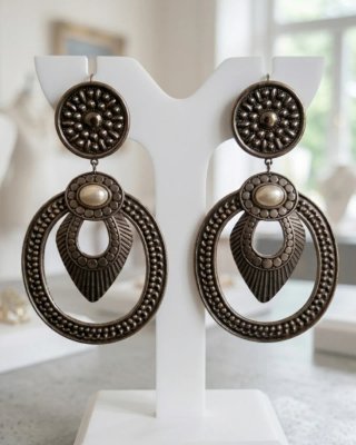 Pendientes bisutería vintage dorados