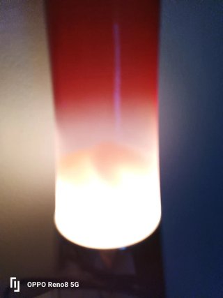 Lámpara de lava cristal y metal