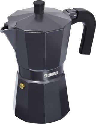 - MONIX cafetera espresso aluminio negra 12 taza
