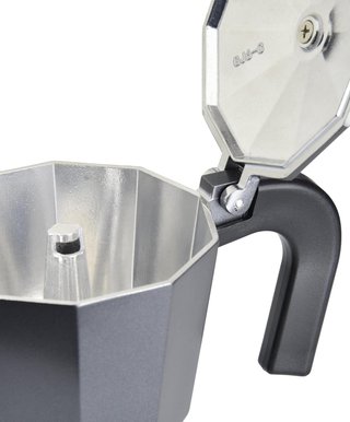 - MONIX cafetera espresso aluminio negra 12 taza