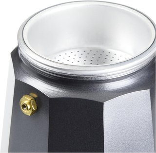 - MONIX cafetera espresso aluminio negra 12 taza