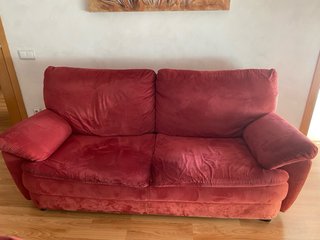 Conjunto sofás 2 y 3 plazas rojo
