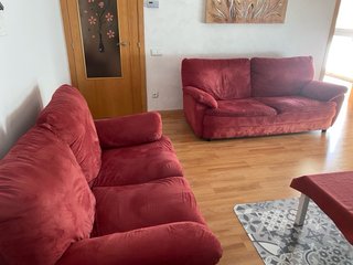 Conjunto sofás 2 y 3 plazas rojo