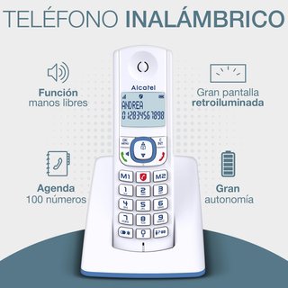 Alcatel teléfono inalámbrico manos libres bloqueo