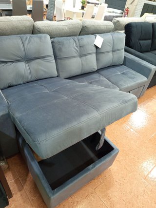 Sofá Cama Chaise Longue Gris