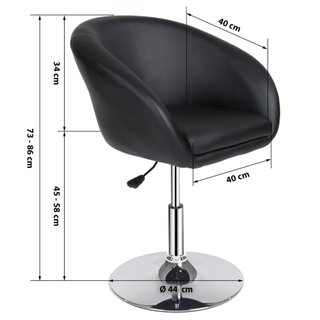 Taburete de bar, negro
