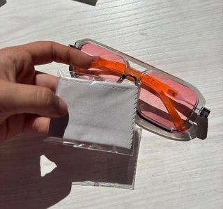 Custodia e Occhiali LynxFlare Bianca e Oro