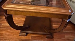Mesa de centro madera y cristal