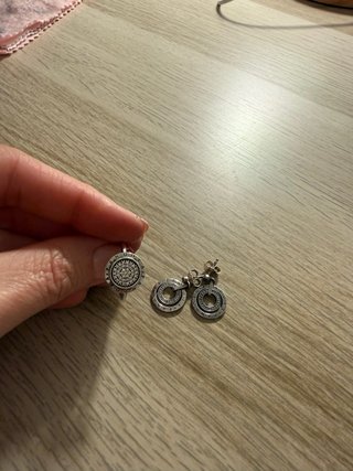 Conjunto Pendientes  y anillo pandora
