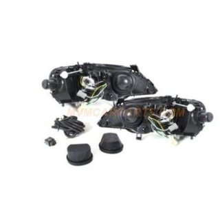 Faros delanteros Angel Eyes para Opel Astra G Blac