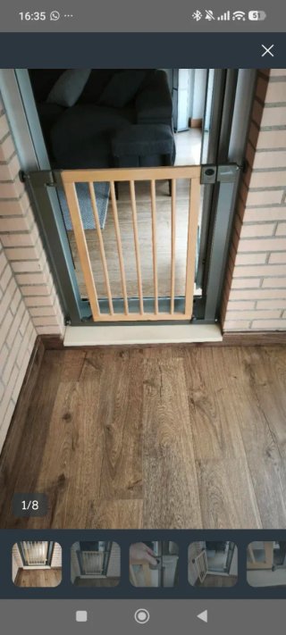 Barrera de seguridad madera y metal